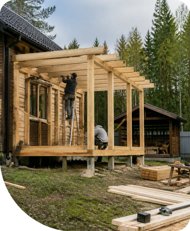 Строительство пристроек и построек на участке в Серове